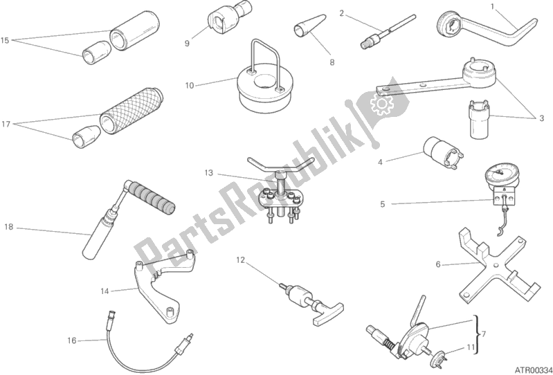 All parts for the 01a - Workshop Service Tools, Engine of the Ducati Diavel Xdiavel S USA 1260 2016